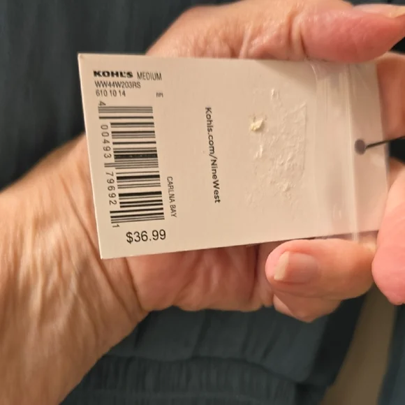 Nine West Teal Long Sleeve Blouse - Picture 7 of 7